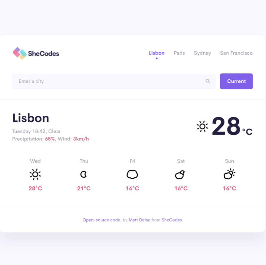 Weather project preview